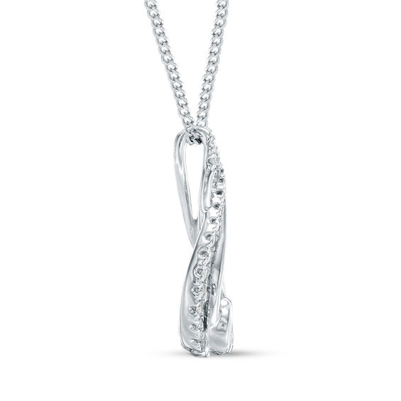 Interwoven™ 0.09 CT. T.W. Diamond Pendant in Sterling Silver