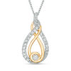 Thumbnail Image 1 of Interwoven™ 0.32 CT. T.W. Diamond Pendant in 10K Two-Tone Gold - 19"