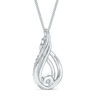 Thumbnail Image 5 of Interwoven™ 0.50 CT. T.W. Diamond Pendant in 10K White Gold - 19"