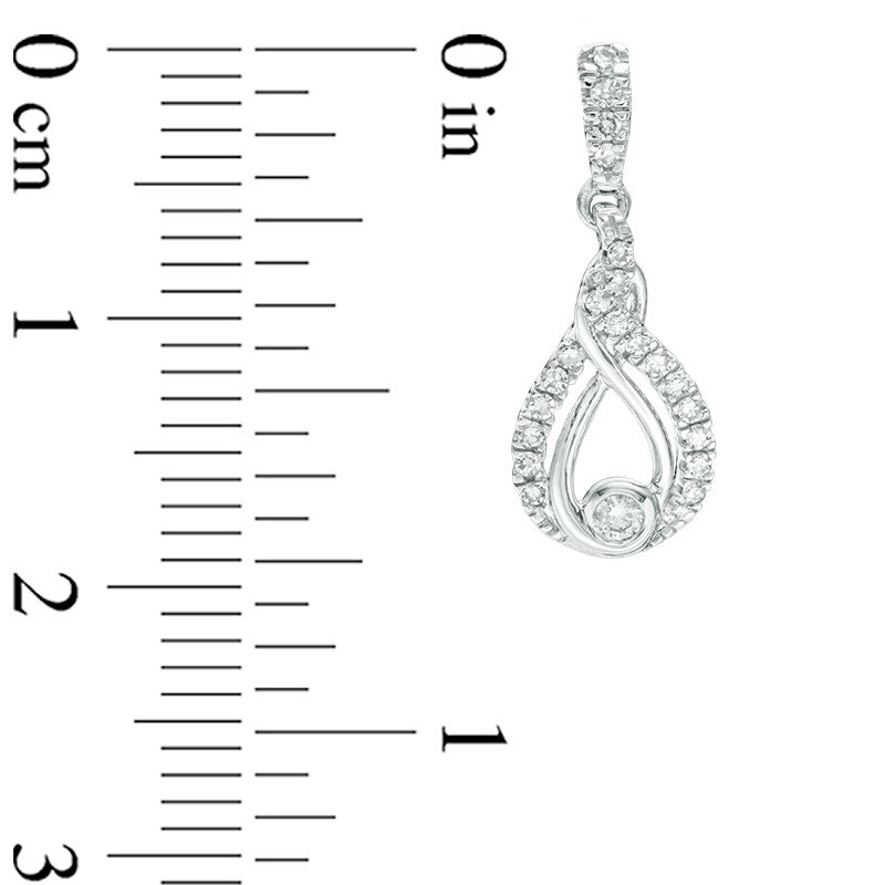 Interwoven™ 0.25 CT. T.W. Diamond Drop Earrings in 10K White Gold