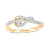 Thumbnail Image 0 of Interwoven™ 0.10 CT. T.W. Diamond Ring in 10K Gold