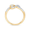 Thumbnail Image 2 of Interwoven™ 0.10 CT. T.W. Diamond Ring in 10K Gold