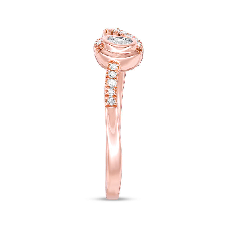 Interwoven™ 0.10 CT. T.W. Diamond Ring in 10K Rose Gold