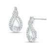 Thumbnail Image 1 of Interwoven™ 0.12 CT. T.W. Diamond Drop Earrings in Sterling Silver