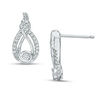 Thumbnail Image 2 of Interwoven™ 0.12 CT. T.W. Diamond Drop Earrings in Sterling Silver