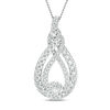 Thumbnail Image 0 of Interwoven™ 0.95 CT. T.W. Diamond Pendant in 10K White Gold - 19"