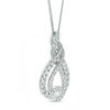 Thumbnail Image 2 of Interwoven™ 0.95 CT. T.W. Diamond Pendant in 10K White Gold - 19&quot;