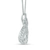Thumbnail Image 3 of Interwoven™ 0.95 CT. T.W. Diamond Pendant in 10K White Gold - 19&quot;