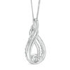 Thumbnail Image 4 of Interwoven™ 0.95 CT. T.W. Diamond Pendant in 10K White Gold - 19&quot;