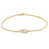 Thumbnail Image 0 of Interwoven™ 0.145 CT. T.W. Diamond Bracelet in 10K Gold - 7.75"