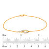 Interwoven™ 0.145 CT. T.W. Diamond Bracelet in 10K Gold - 7.75"