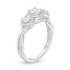 Thumbnail Image 1 of 0.25 CT. T.W. Diamond Past Present Future® Frame Twist Engagement Ring in 10K White Gold
