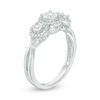 Thumbnail Image 2 of 0.25 CT. T.W. Diamond Past Present Future® Frame Twist Engagement Ring in 10K White Gold