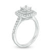 Thumbnail Image 1 of 0.95 CT. T.W. Princess-Cut Diamond Double Frame Engagement Ring in 14K White Gold