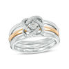 Thumbnail Image 0 of Convertibilities 0.16 CT. T.W. Diamond Orbit Three-in-One Ring in Sterling Silver and 10K Gold