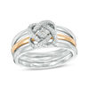 Thumbnail Image 1 of Convertibilities 0.16 CT. T.W. Diamond Orbit Three-in-One Ring in Sterling Silver and 10K Gold