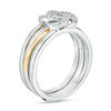 Thumbnail Image 1 of Convertibilities 0.16 CT. T.W. Diamond Orbit Three-in-One Ring in Sterling Silver and 10K Gold