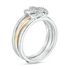 Thumbnail Image 2 of Convertibilities 0.16 CT. T.W. Diamond Orbit Three-in-One Ring in Sterling Silver and 10K Gold