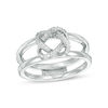 Thumbnail Image 3 of Convertibilities 0.16 CT. T.W. Diamond Orbit Three-in-One Ring in Sterling Silver and 10K Gold