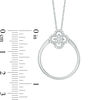 Thumbnail Image 2 of Convertibilities 0.16 CT. T.W. Diamond Clover Two-in-One Pendant and Ring Set in 10K Gold