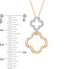 Thumbnail Image 1 of Convertibilities 0.10 CT. T.W. Diamond Clover Three-in-One Pendant in 10K Two-Tone Gold