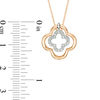 Convertibilities 0.10 CT. T.W. Diamond Clover Three-in-One Pendant in 10K Two-Tone Gold