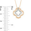 Thumbnail Image 3 of Convertibilities 0.10 CT. T.W. Diamond Clover Three-in-One Pendant in 10K Two-Tone Gold