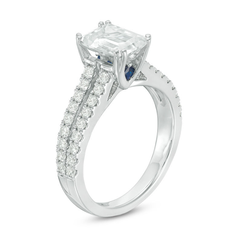 Vera Wang Love Collection 1.95 CT. T.W. Certified Emerald-Cut Diamond Engagement Ring in 14K White Gold (I/SI2)|Peoples Jewellers