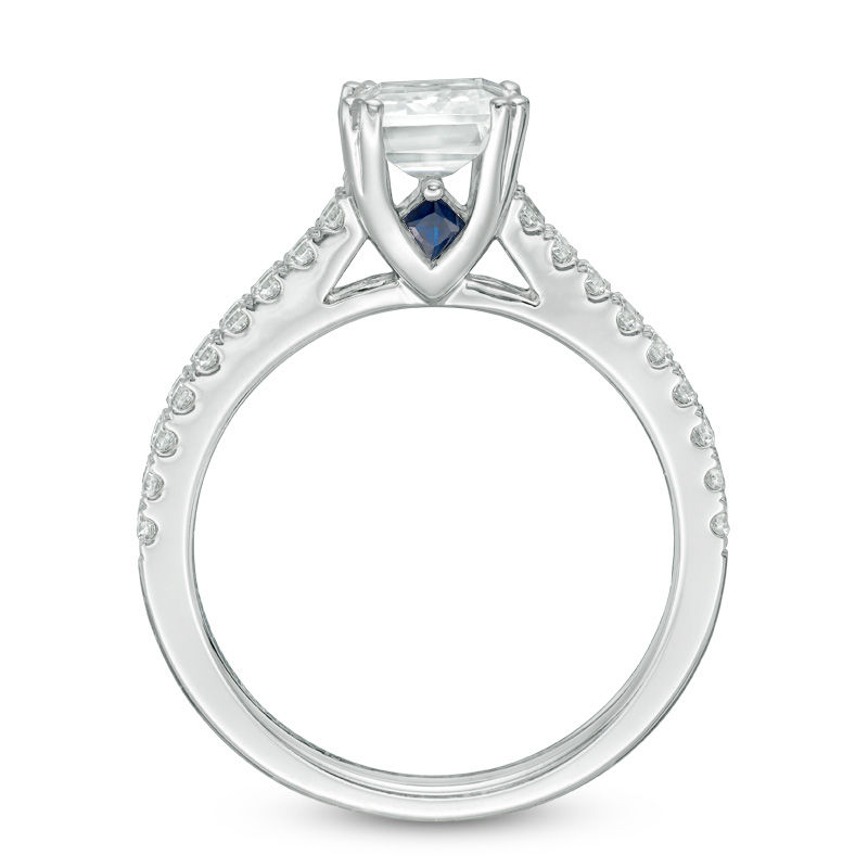 Main Image 3 of Vera Wang Love Collection 1.95 CT. T.W. Certified Emerald-Cut Diamond Engagement Ring in 14K White Gold (I/SI2)