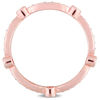 Thumbnail Image 3 of Lab-Created Pink and White Sapphire Vintage-Style Band in Sterling Silver with Rose Rhodium