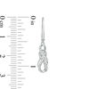 0.19 CT. T.W. Diamond Double Infinity Pendant and Drop Earrings Set in Sterling Silver - 17"
