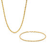Thumbnail Image 0 of Italian Gold 3.0mm Rope Chain Necklace and Bracelet Set in 14K Gold - 22"