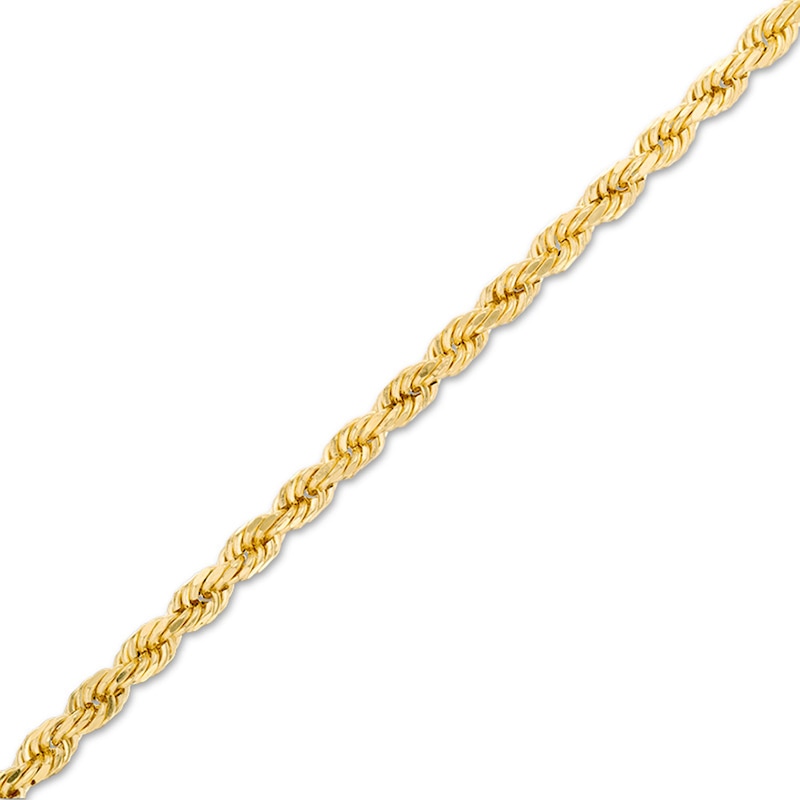 Main Image 3 of Italian Gold 3.0mm Rope Chain Necklace and Bracelet Set in 14K Gold - 22"