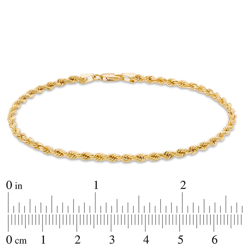 Italian Gold 3.0mm Rope Chain Necklace and Bracelet Set in 14K Gold - 22"