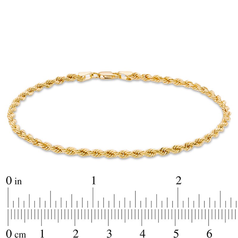 Main Image 5 of Italian Gold 3.0mm Rope Chain Necklace and Bracelet Set in 14K Gold - 22"