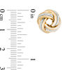 Thumbnail Image 1 of Italian Gold Glitter Enamel Love Knot Stud Earrings in 14K Gold