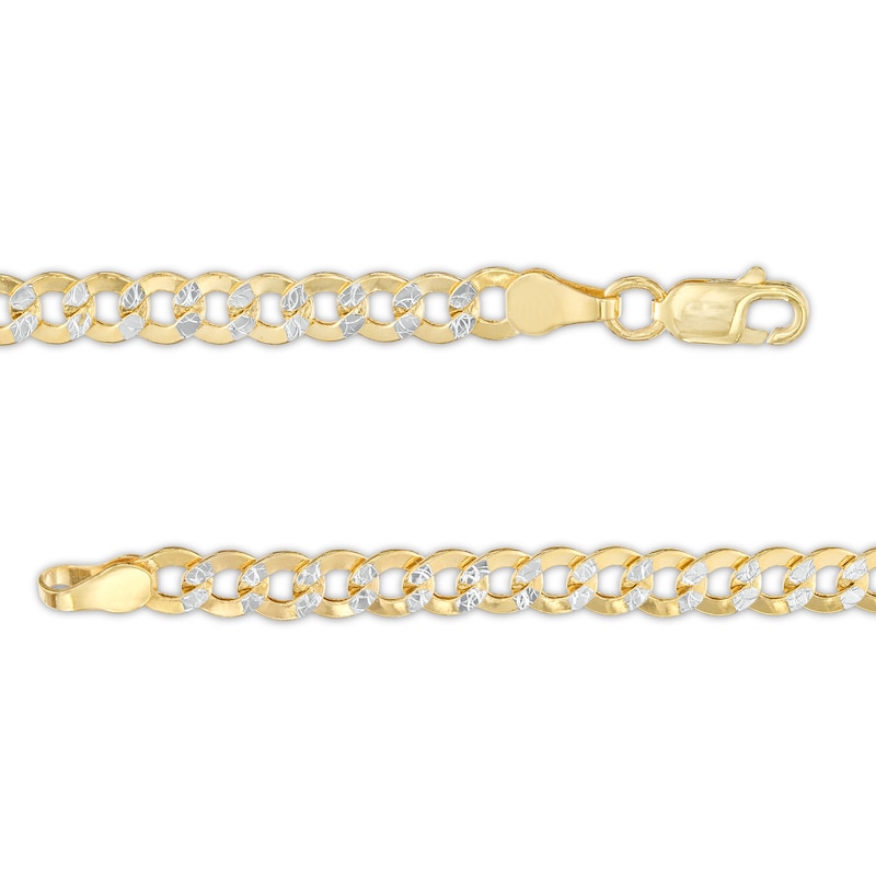 Main Image 3 of Italian Gold Men's 4.7mm Curb Chain Bracelet in 14K Gold - 8.25"