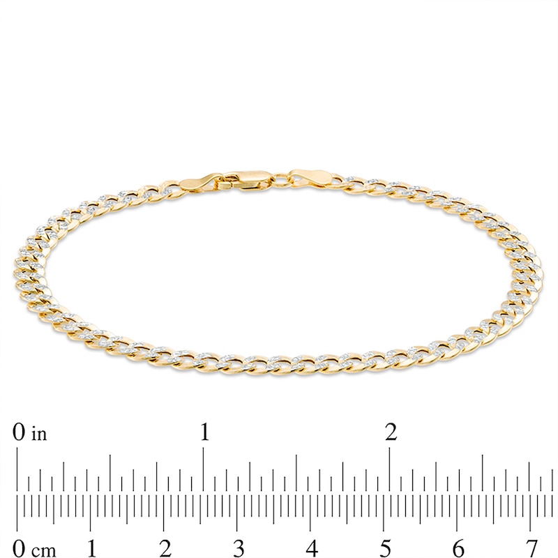 Main Image 4 of Italian Gold Men's 4.7mm Curb Chain Bracelet in 14K Gold - 8.25"