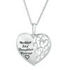 Thumbnail Image 0 of "Mother and Daughter Forever" Scroll Heart Pendant in 10K White Gold