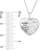 Thumbnail Image 1 of "Mother and Daughter Forever" Scroll Heart Pendant in 10K White Gold