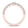 Thumbnail Image 3 of 0.30 CT. T.W. Diamond Heart Crown Ring in 10K Rose Gold