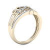 Thumbnail Image 1 of 0.15 CT. T.W. Diamond Triple Infinity Multi-Row Ring in 10K Gold