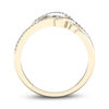 Thumbnail Image 2 of 0.15 CT. T.W. Diamond Triple Infinity Multi-Row Ring in 10K Gold