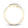 0.15 CT. T.W. Diamond Triple Infinity Multi-Row Ring in 10K Gold