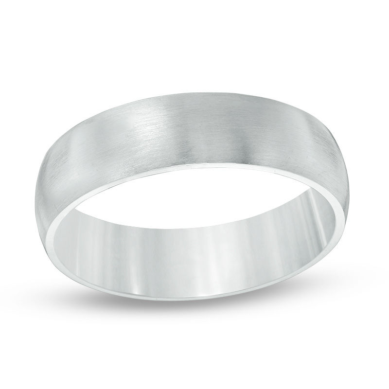 Men's 6.0mm Brushed Wedding Band in Stainless Steel|Peoples Jewellers