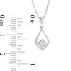 Diamond Accent Teardrop Pendant in 10K White Gold