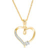 Thumbnail Image 1 of Diamond Accent Loop Heart Pendant in 10K Gold