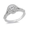 Thumbnail Image 0 of Enchanted Disney Tiana 0.75 CT. T.W. Diamond Double Frame Engagement Ring in 14K White Gold