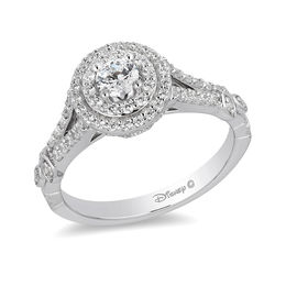 Enchanted Disney Tiana 0.75 CT. T.W. Diamond Double Frame Engagement Ring in 14K White Gold