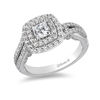 Thumbnail Image 0 of Enchanted Disney Cinderella 1.25 CT. T.W. Princess-Cut Diamond Double Frame Bypass Engagement Ring in 14K White Gold